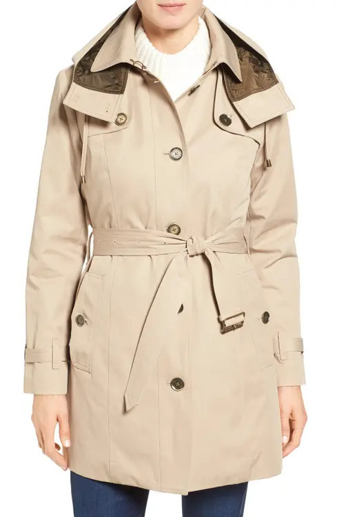 London Fog Single Breasted Trench Coat (Regular & Petite) | Nordstrom