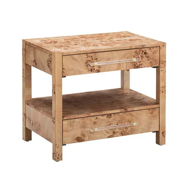 Brandyss Burl Nightstand - Natural | Bed Bath & Beyond
