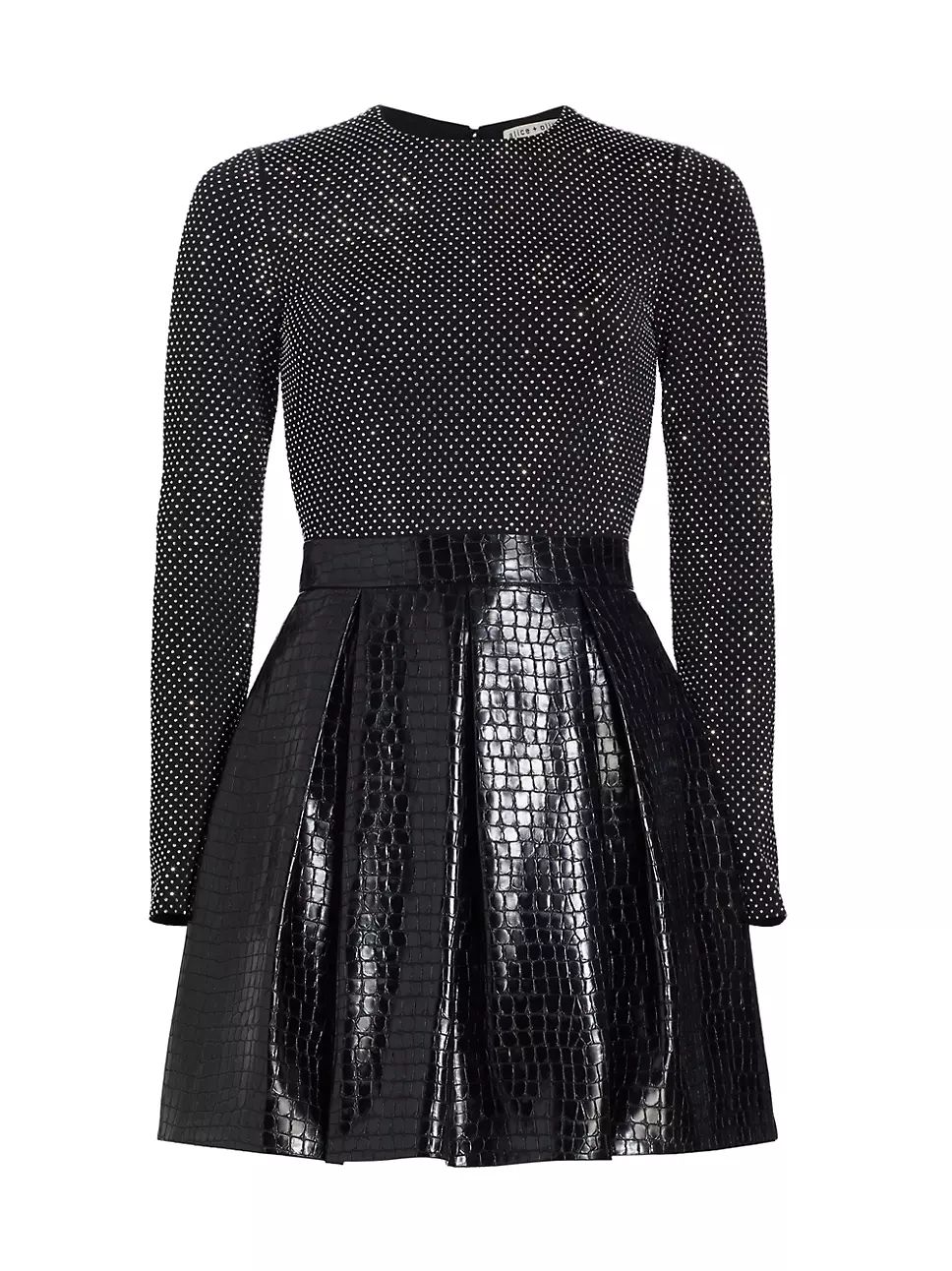 Chara Crocodile-Embossed Faux Leather Minidress | Saks Fifth Avenue