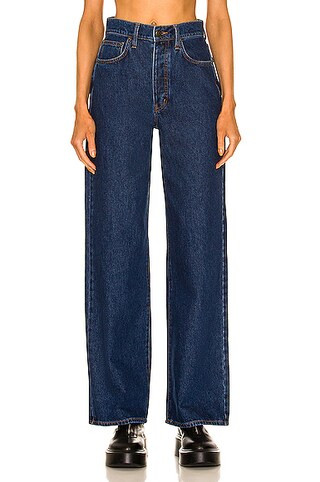 St. Agni Mid Rise Wide Leg in Indigo | FWRD | FWRD 