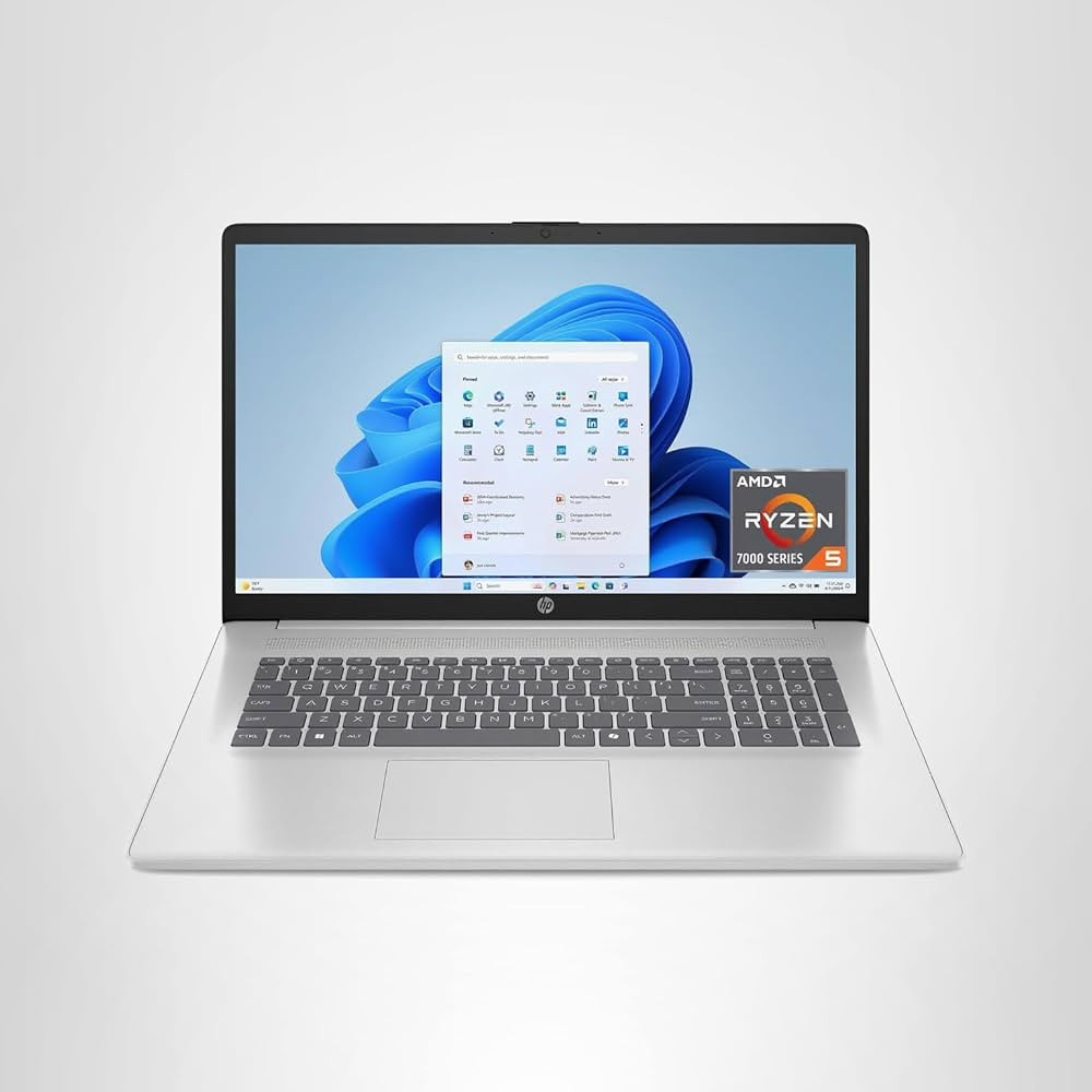 HP 17.3 inch Laptop, HD+ Display, AMD Ryzen 5 7520U, 16 GB RAM, 512 GB SSD, AMD Radeon Graphics, ... | Amazon (US)