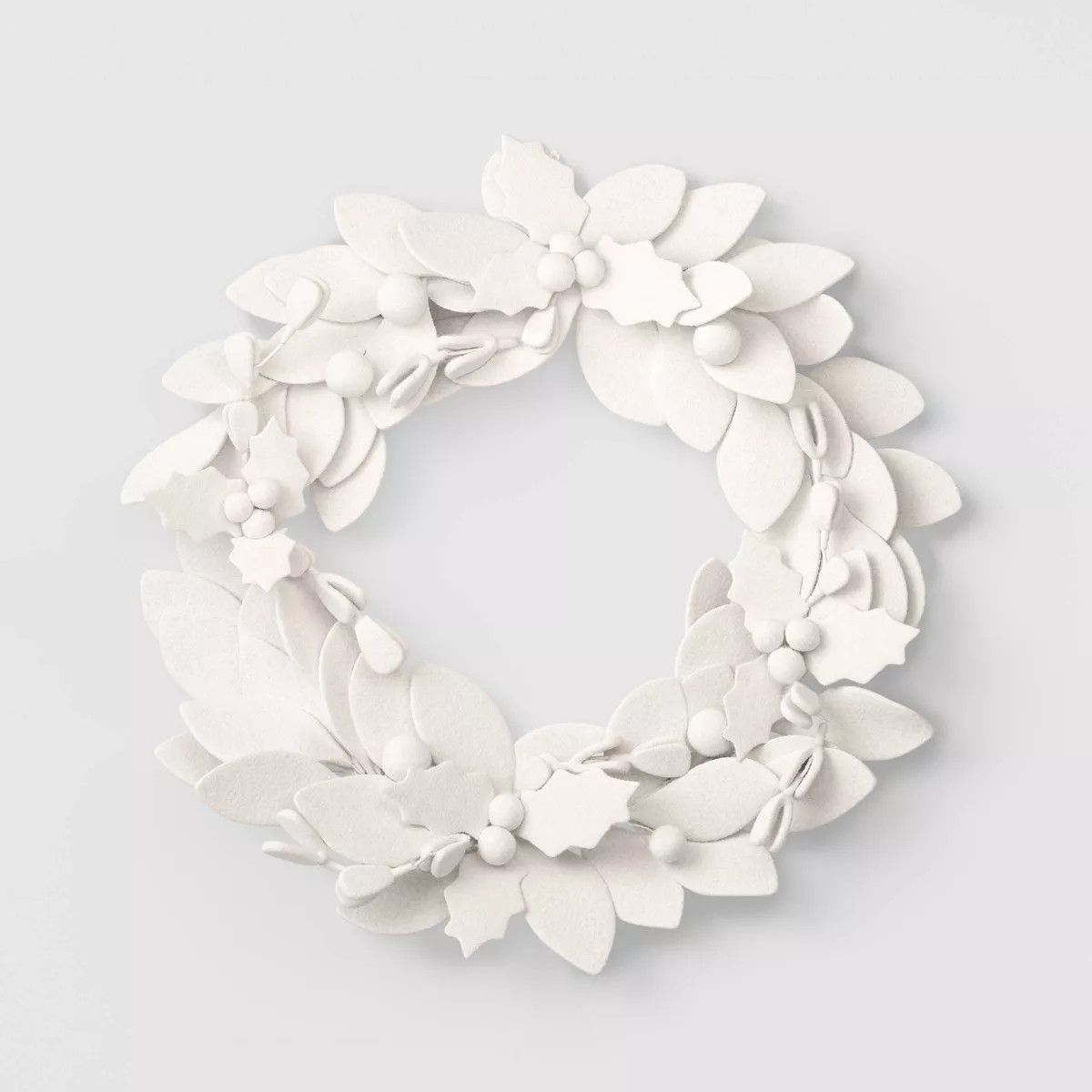 Felt Leaf Mini Christmas Wreath White - Room Essentials™ | Target