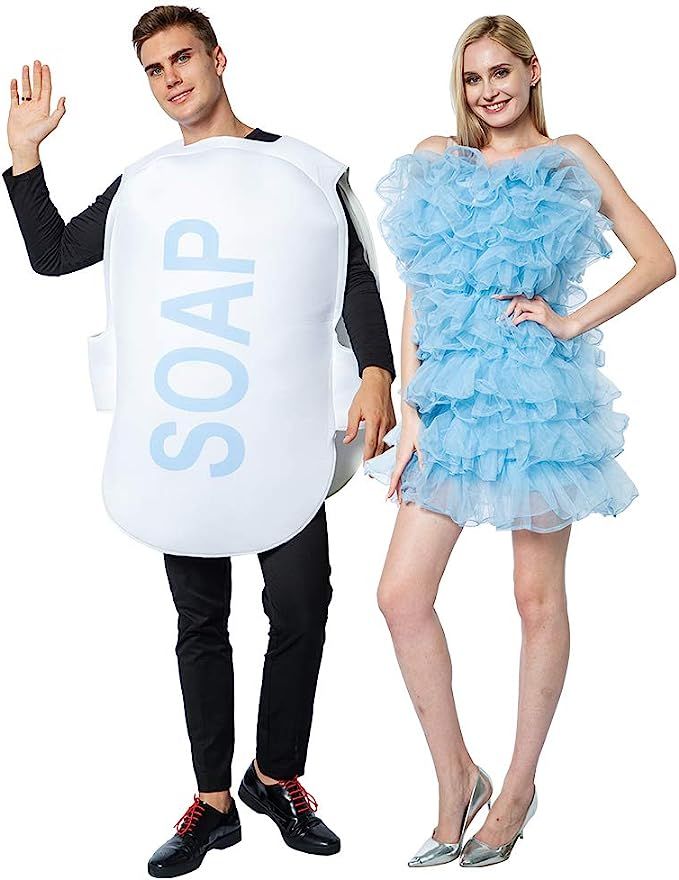 ReneeCho Couple Halloween Loofah & Soap Costume Adults Funny Matching Bubble Outfit Sets | Amazon (US)