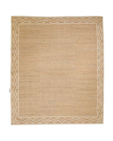 Hand Woven Rug With Scallop Detail | TJ Maxx