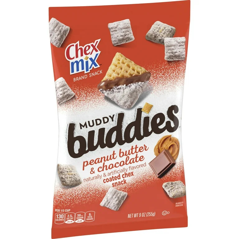 Chex Mix Muddy Buddies, Peanut Butter and Chocolate Snack Mix, 9 oz | Walmart (US)