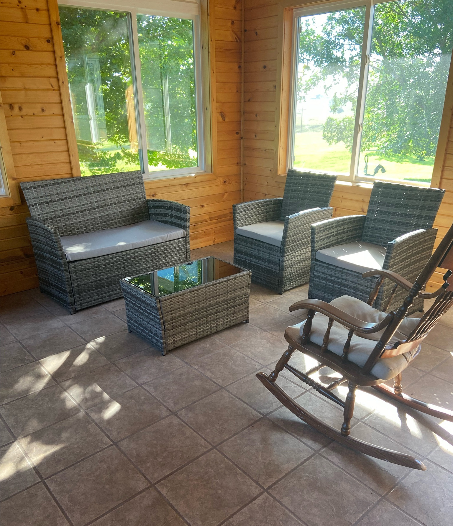 Looking for an affordable outdoor set?! This came to $225. It holds 300#’s and was super easy to put together. It might not be my end goal set but it works for now and looks pretty darn pretty  

#LTKFamily #LTKHome #LTKU