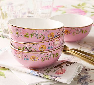 Cynthia Rowley Midsummer Night's Dream Cereal Bowls - Set of 4 | Pottery Barn (US)