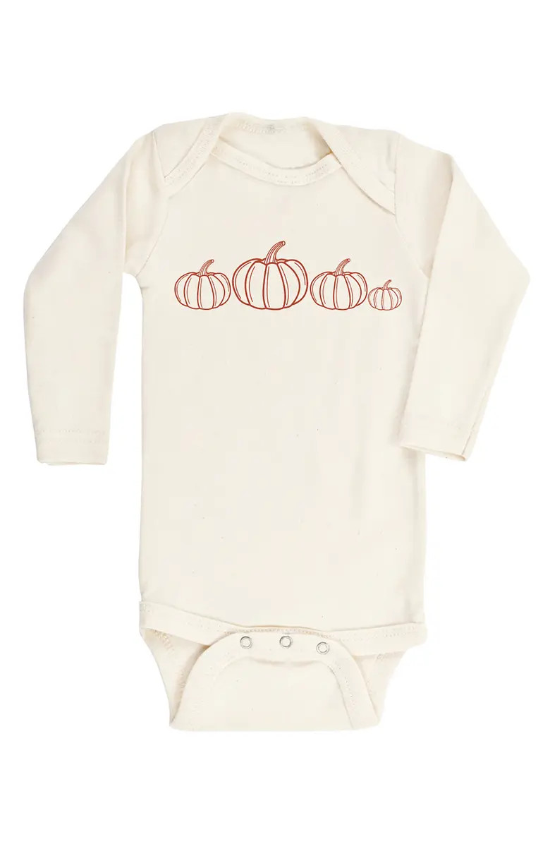 Tenth & Pine Pumpkin Patch Long Sleeve Organic Cotton Bodysuit | Nordstrom | Nordstrom