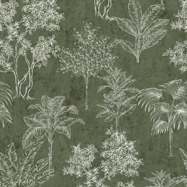 Galerie Dwp0361-01 Zen Floating Foliage Green Wallpaper Dwp0361-01 Gre | DecoratorsBest