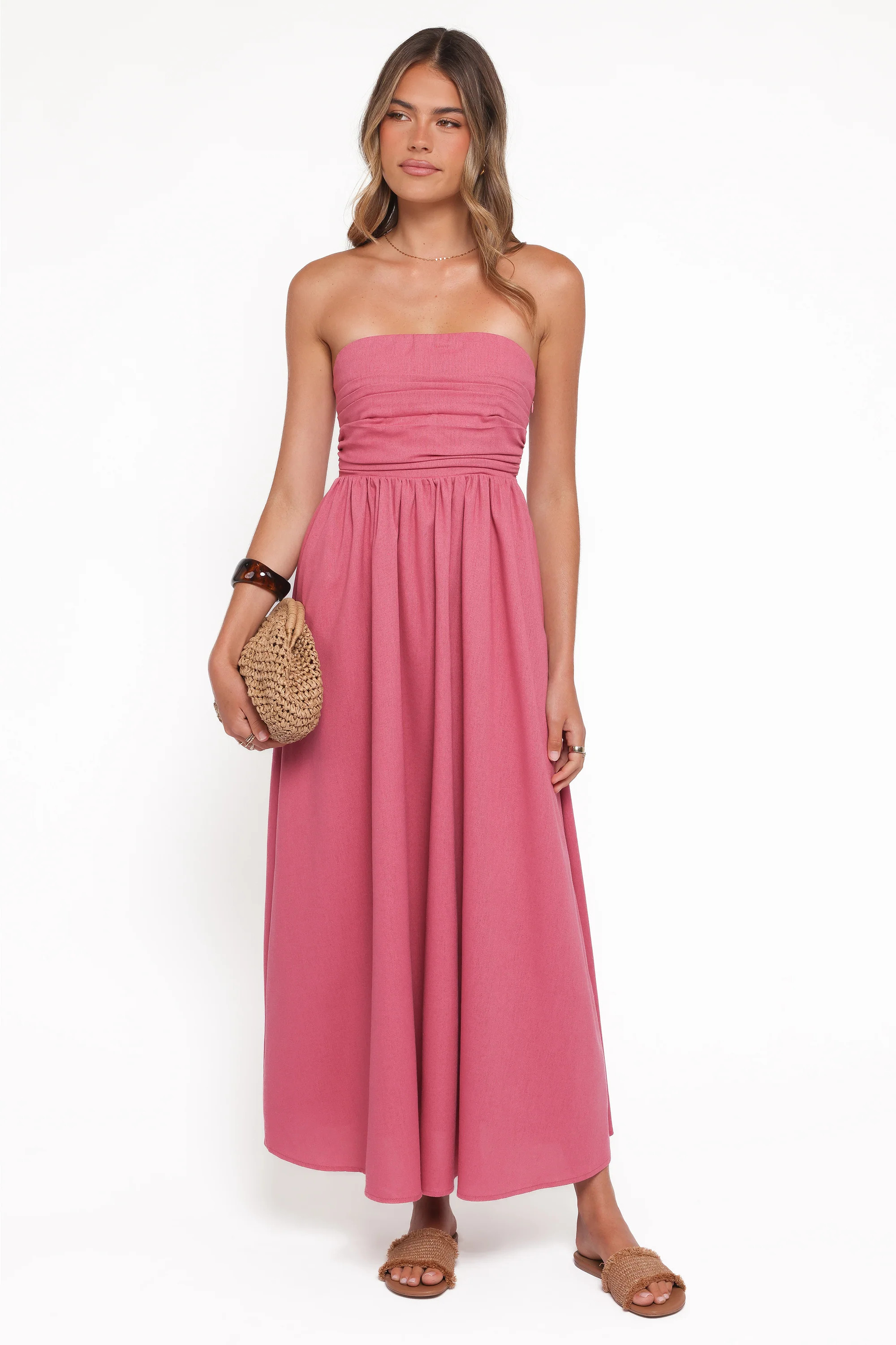 Kayt Strapless Dress - Petal Pink | Petal & Pup (US)