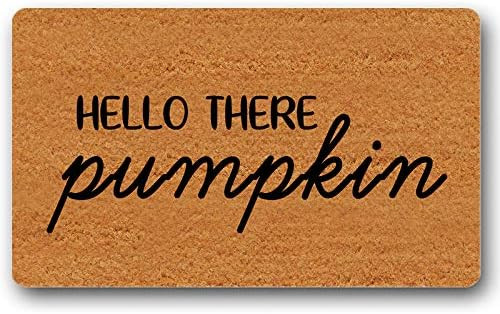 Amazon.com : Hello There Pumpkin Doormat Fall Decor Welcome Mat Autumn Rug Entry Sign Funny Floor... | Amazon (US)