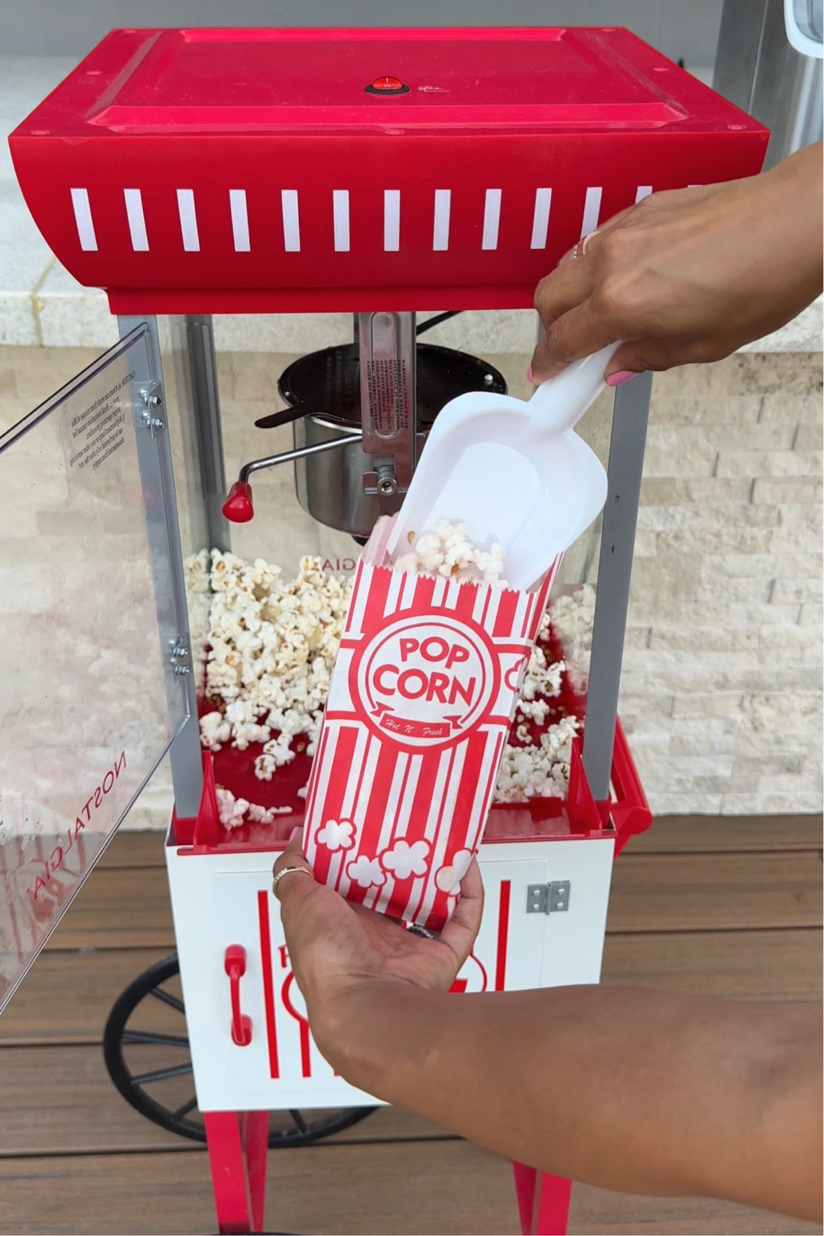 Backyard movie night must is popcorn with this nostalgic vintage style popcorn maker #movienight #popcornmachine #outdoorparty #amazomfinds

#LTKHome #LTKSeasonal #LTKParties
