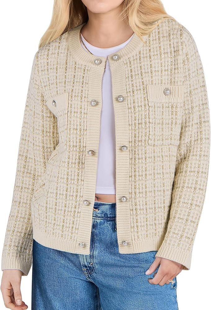 ANRABESS Womens Cardigans Sweater Button Up Casual Long Sleeve Crop Knit Coat Lightweight Jacket ... | Amazon (US)