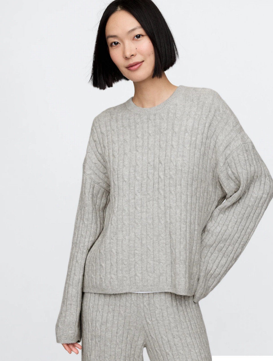 I own a similar cable set and have been looking for one I could link ! This gap looks soo cozy 

#LTKOver40 #LTKHoliday #LTKSeasonal