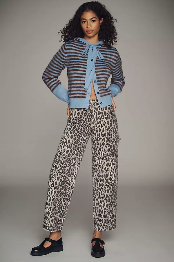 Drew Leopard Cargo Jeans | Anthropologie (US)