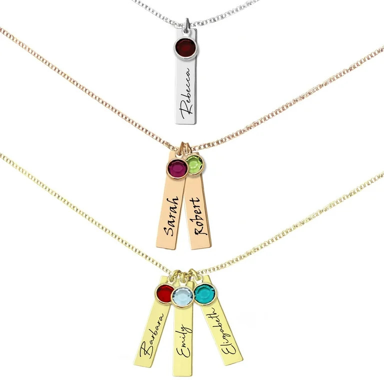 Personalized Birthstone and Name Necklace – Mother’s Day Gift for Mom – Grandma Necklace, G... | Walmart (US)