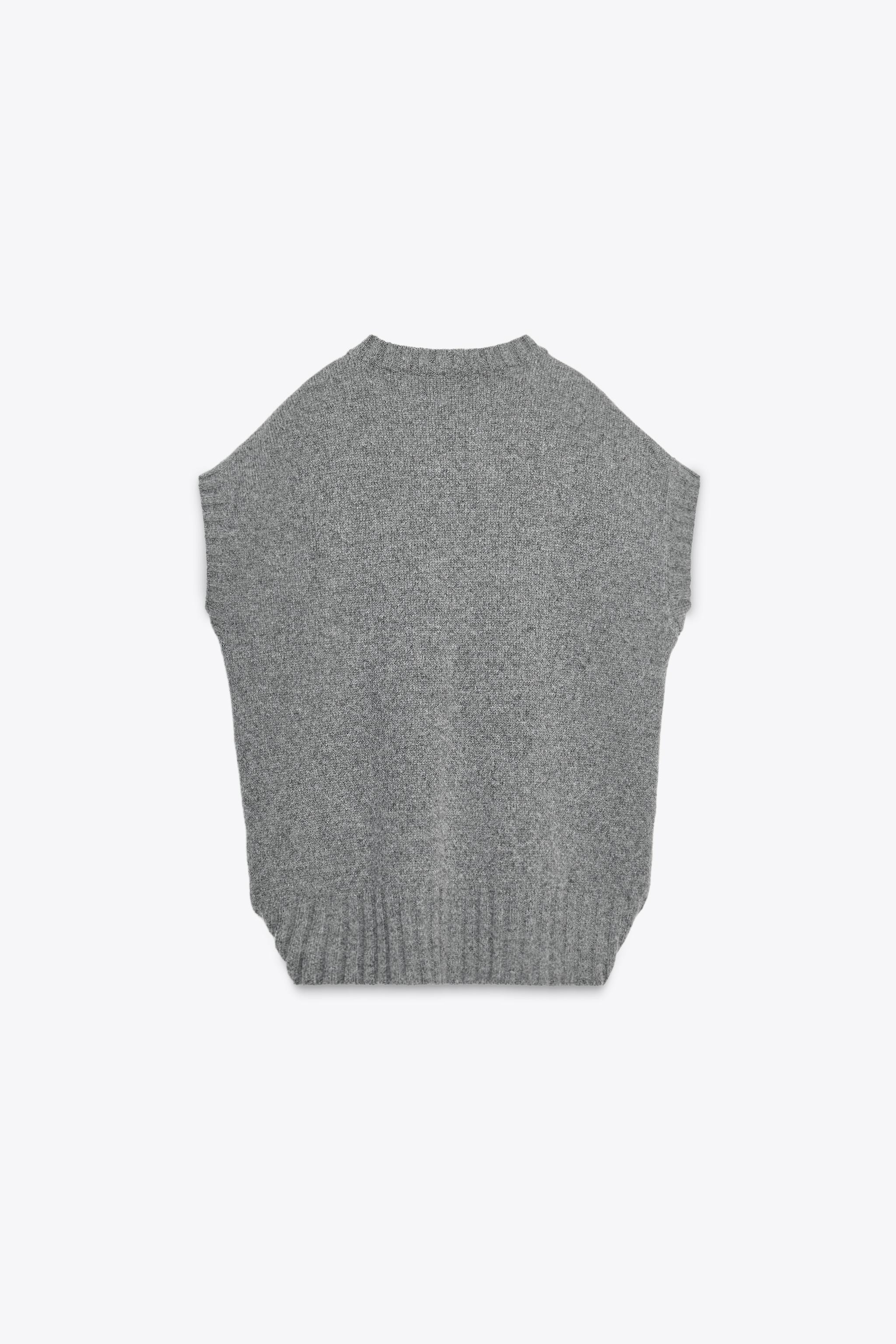 OVERSIZED WOOL KNIT VEST | Zara US