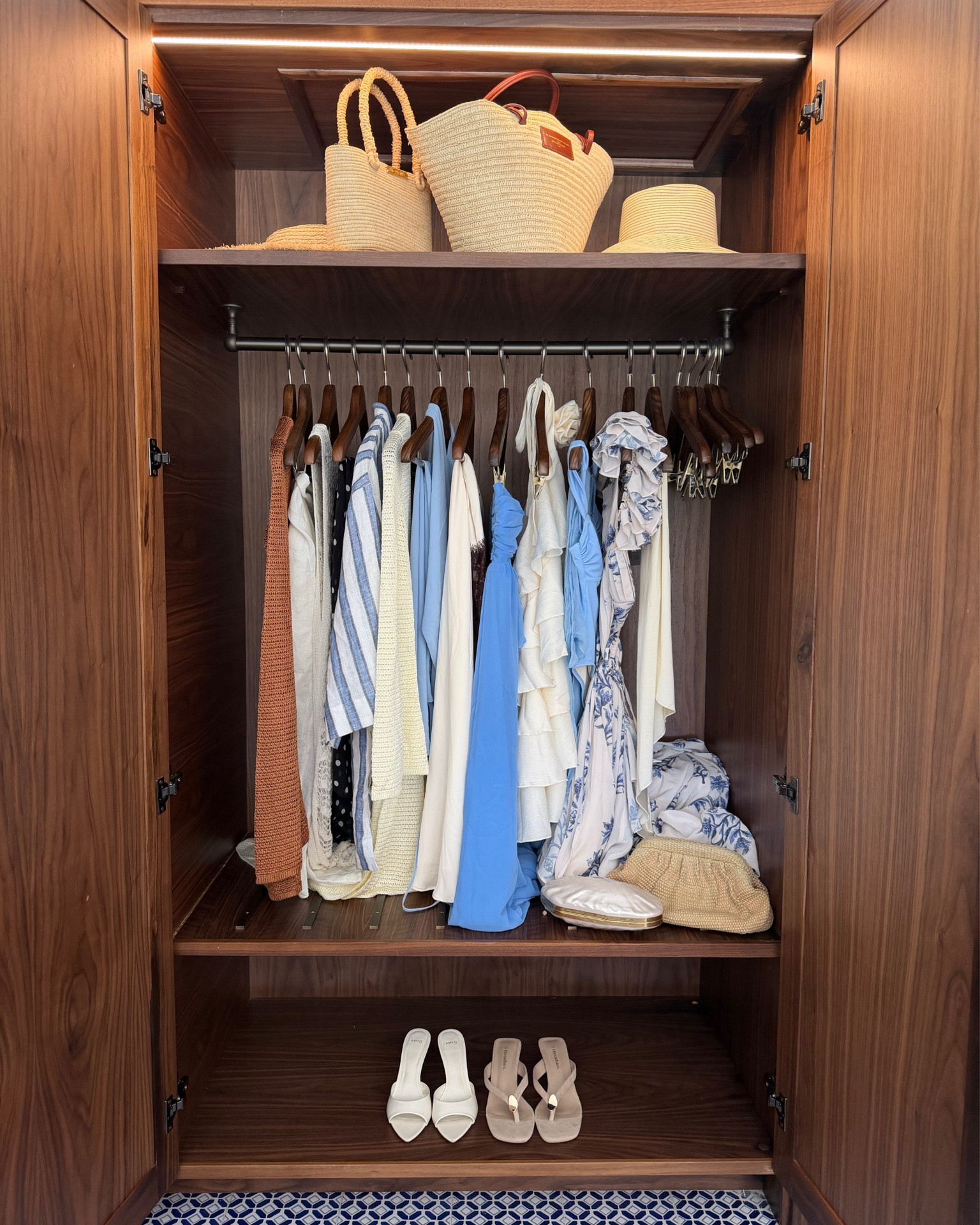 What I packed for Ischia ☀️ summer holiday vacation beach outfits, baby blue, holiday dresses, raffia hats and bags

#LTKsummer #LTKdresses #LTKswimwear