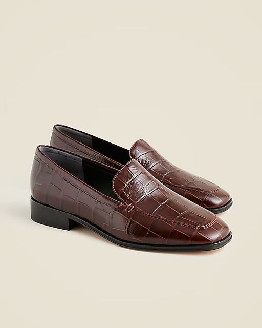 Maison loafers in croc-embossed Italian leather | J. Crew US