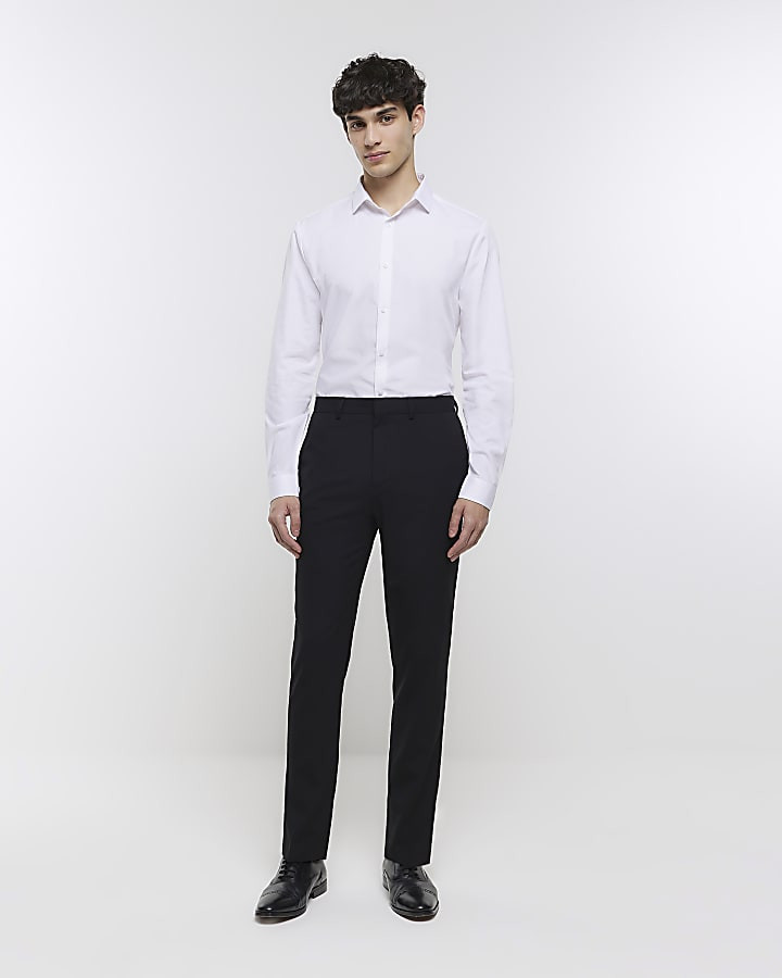 Black skinny fit suit trousers | River Island (UK & IE)