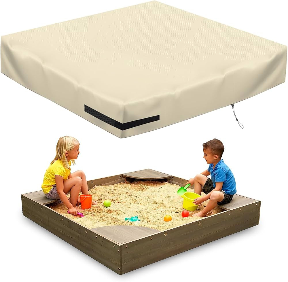 Sandbox Cover, Lid-48in, 420D Waterproof Duty Khaki Sandbox with Cover, Square Sandboxes Sandpit ... | Amazon (US)