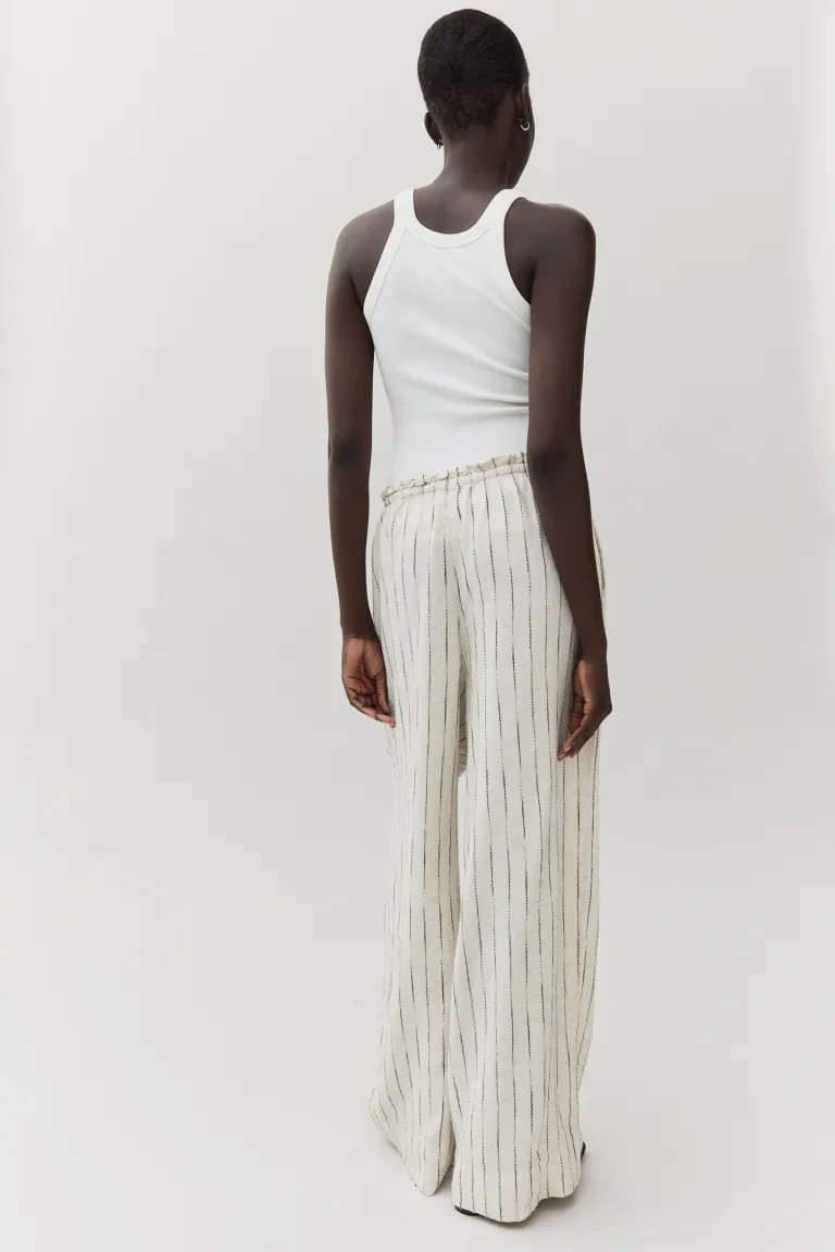 Wide-leg Linen-blend Pants | H&M (US + CA)