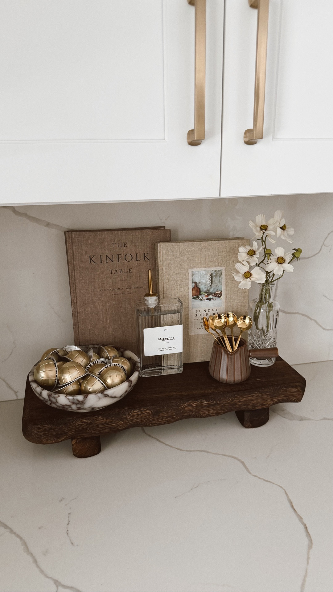 Coffee bar at home 🤎

#coffeebar #kitchendecor #kitchen #coffeestation #homedecor #riser #kitchenstyling #marble #amazonhome

#LTKHome #LTKSeasonal #LTKmorningroutine
