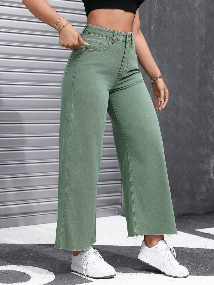 Jeanoix Women's Casual Daily Wear Wide Leg Denim Pants Y2k | SHEIN