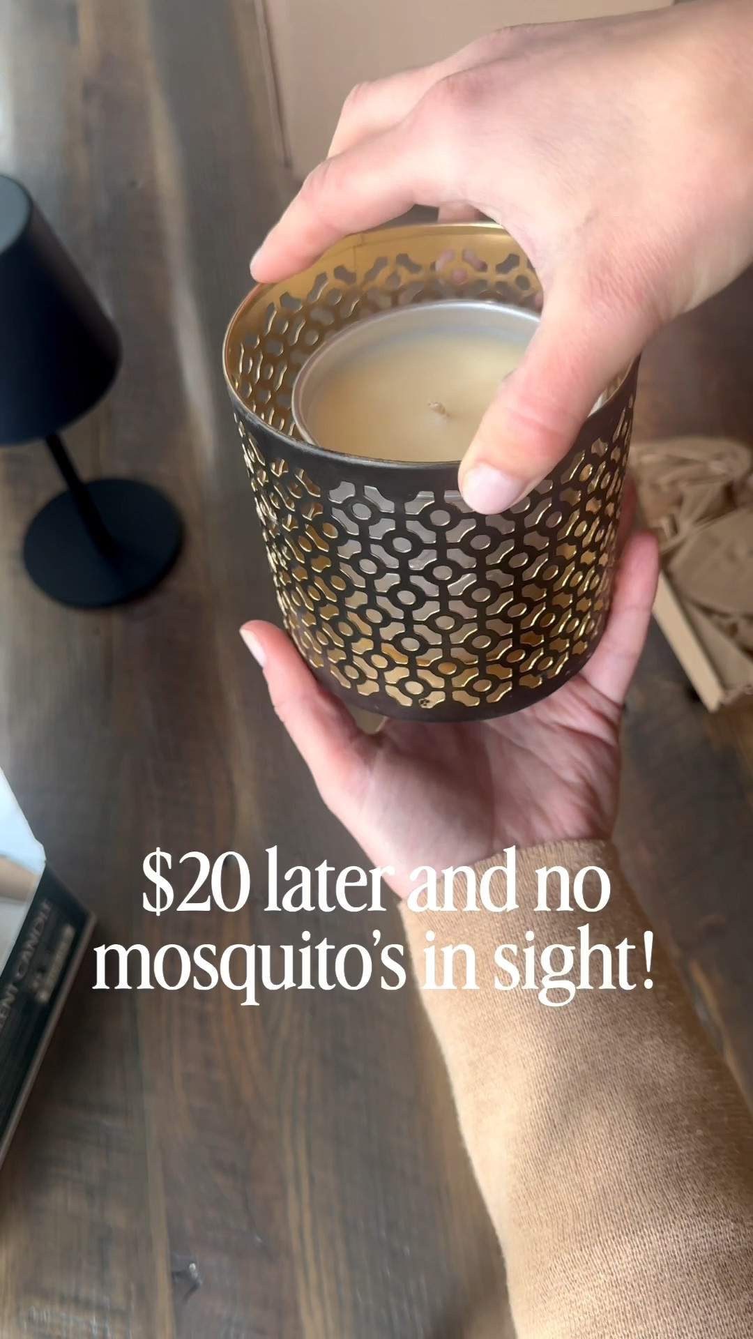 Amazon outdoor find
Mosquito candle
Metal candle holder

#LTKSeasonal #LTKHome #LTKSaleAlert