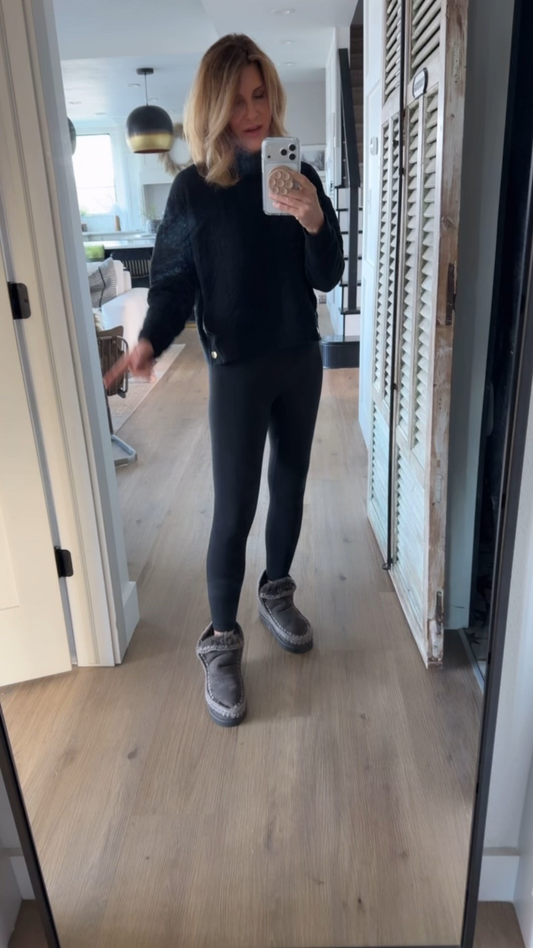 If the weather isn’t going to cooperate and let me be pantless, then I’m back in leggings and warm stuff

Size medium quilted funnel neck
Size 6 in leggings 

#LTKOver40