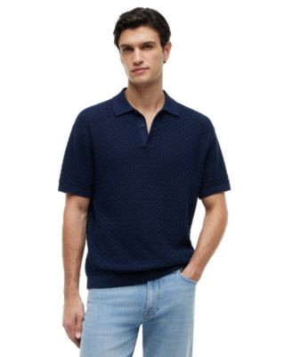 Tommy Hilfiger Men's Garment-Dyed Structure Short-Sleeve Sweater Polo - Macy's | Macy's