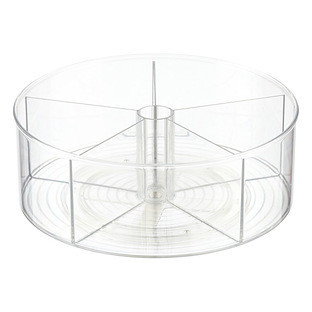 iDESIGN™ Linus™ 9"" Divided Turntable Clear | The Container Store