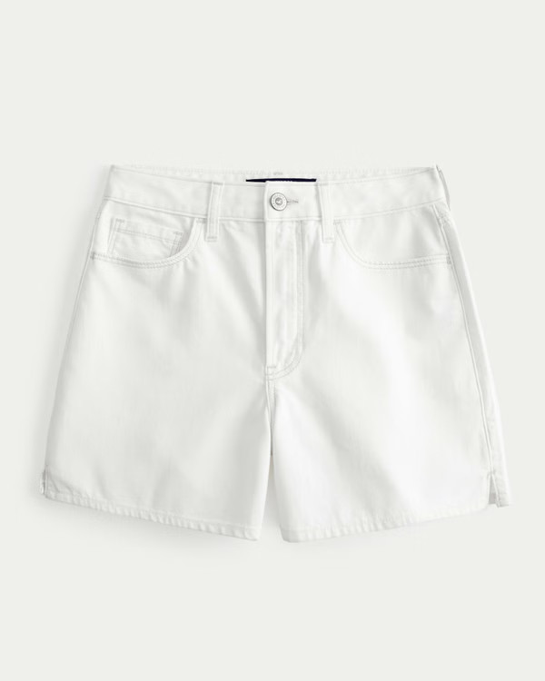 Women's Ultra High-Rise 90s White Denim Shorts | Women's Clearance | HollisterCo.com | Hollister (US)