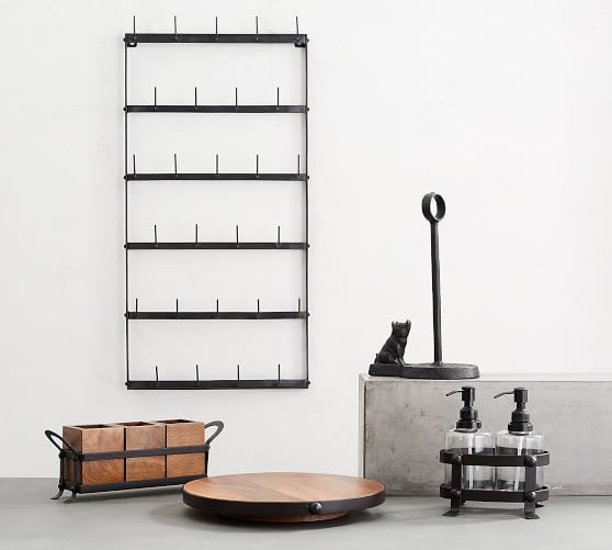 Vintage Blacksmith Metal Wall Mug Rack - Large | Pottery Barn (US)
