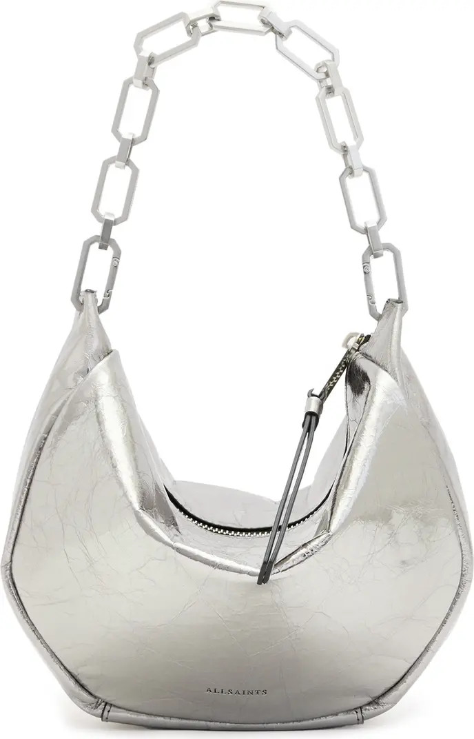 AllSaints Mini Madea Chain Leather Hobo Bag | Nordstromrack | Nordstrom Rack