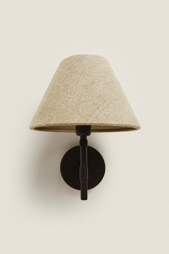 LAMP | LINEN LAMPSHADE WALL SCONCE | Zara Canada