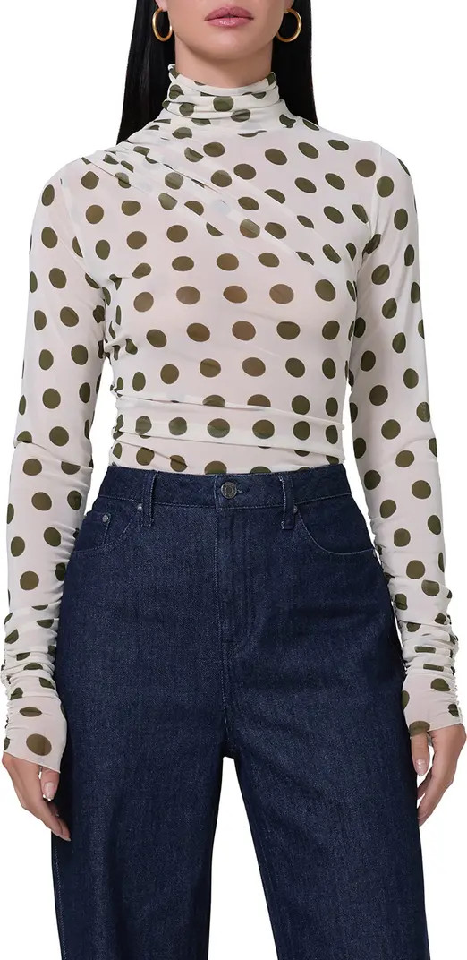 Martine Mesh Turtleneck Top | Nordstrom