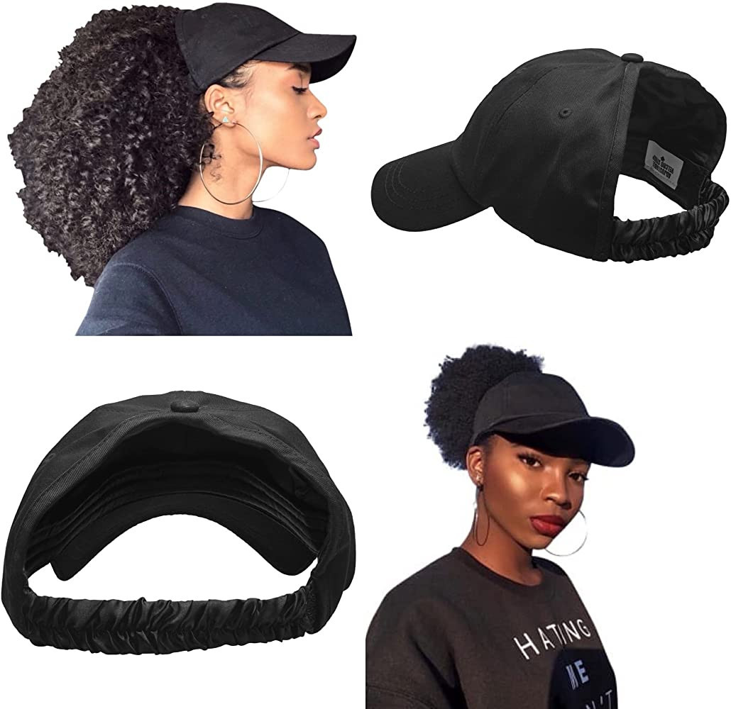 CurlCap Natural Hair Backless Cap - Satin Lined Baseball Hat for Women | Amazon (US)