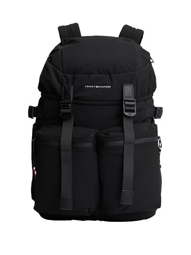 Tommy Hilfiger Mens Travel Flap Backpack,BLACK One Size | Amazon (US)