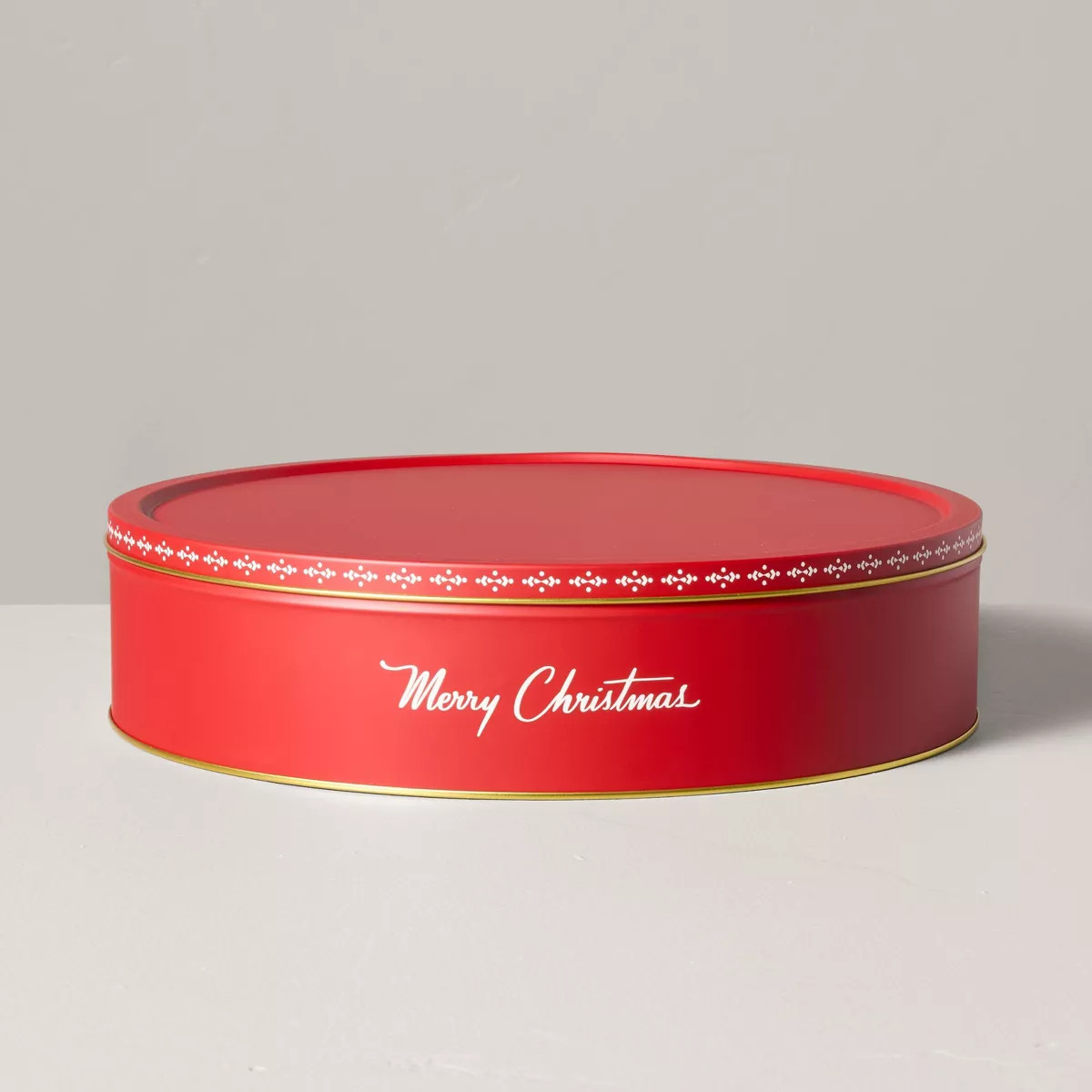 9pc Merry Christmas Holiday Tin & Cookie Cutter Gift Set Dark Red - Hearth & Hand™ with Magnoli... | Target