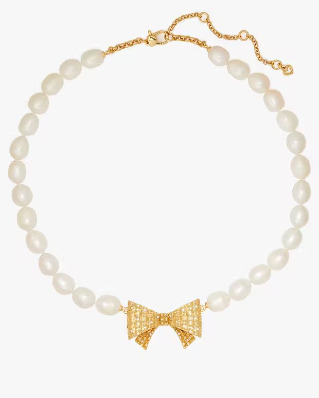 Wrapped In A Bow Pearl Necklace | Kate Spade (US)