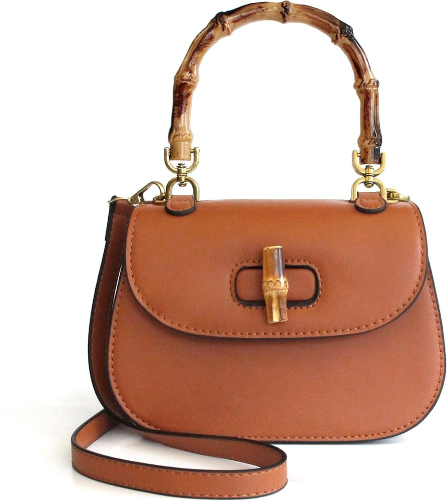 Bamboo tote bag, women's Satchel Crossbody bag, vintage shoulder bag | Amazon (US)