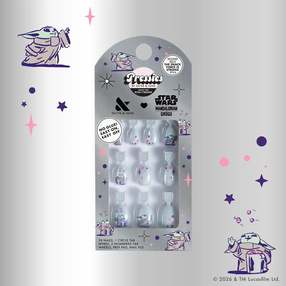The Snack Force is Strong  - Pressies | Extra Short Short | Round | Olive & June