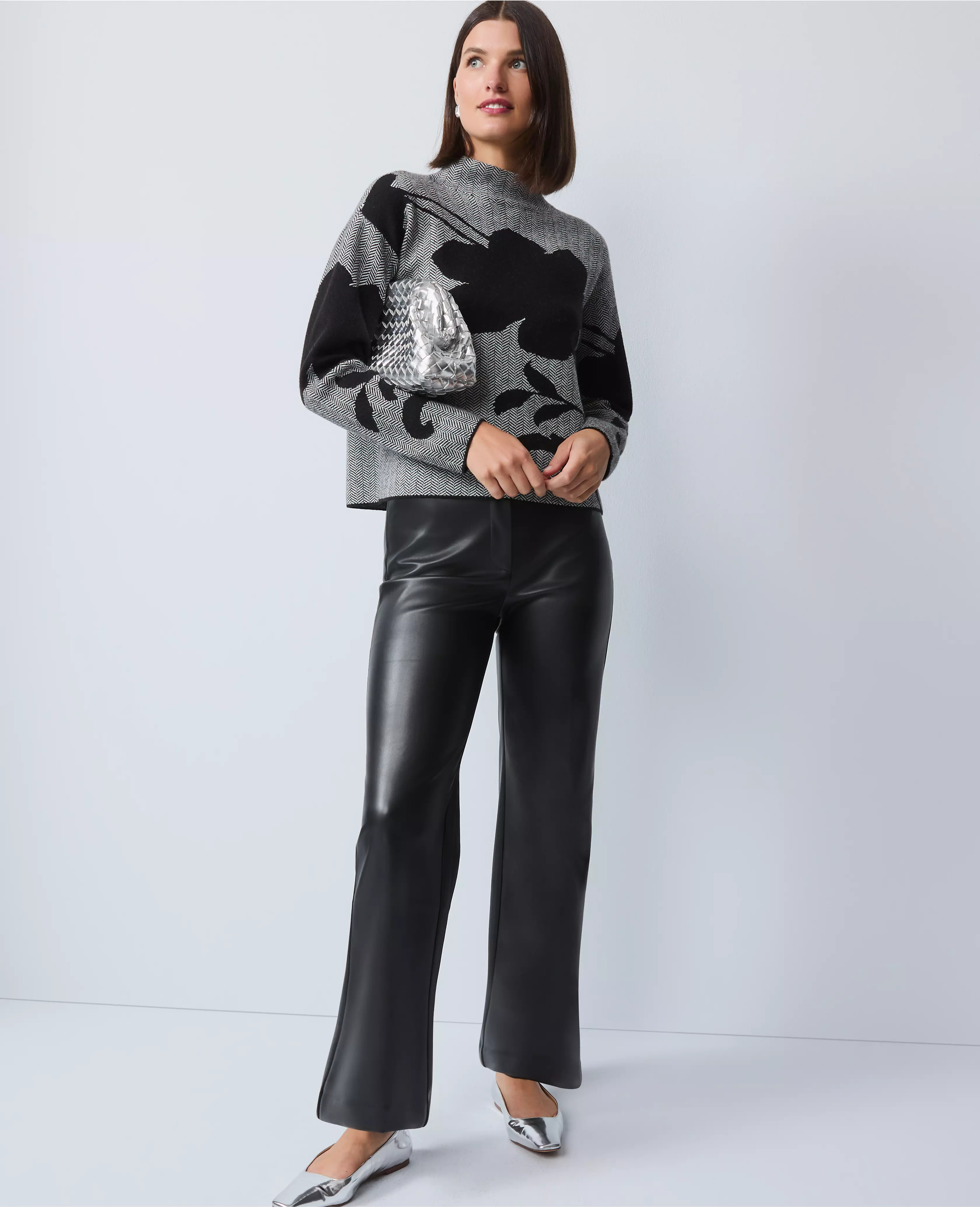 The Straight Pant in Faux Leather | Ann Taylor