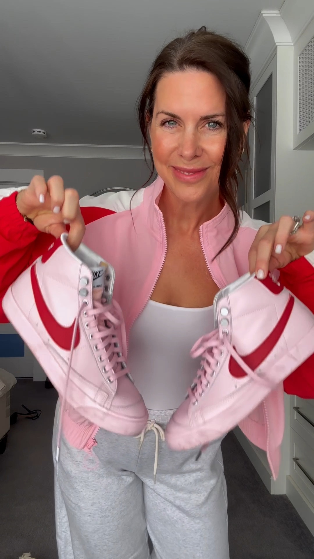 I am loving these aerie sweat suits, the hoodies and sweatpants are super soft and nice thick material. I like having things I can mix and match like a denim cropped jacket and white daily wear bodysuit.

#LTKcanada #LTKshoes #LTKsummer
