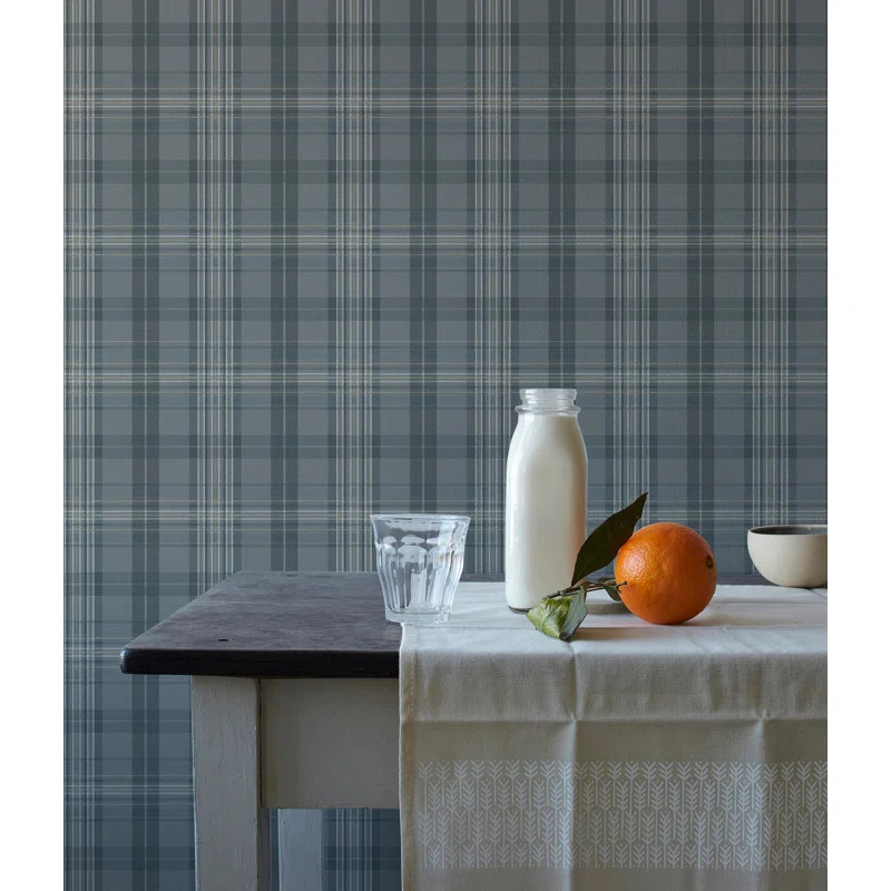 Damarion Plaid Wallpaper | Wayfair Professional