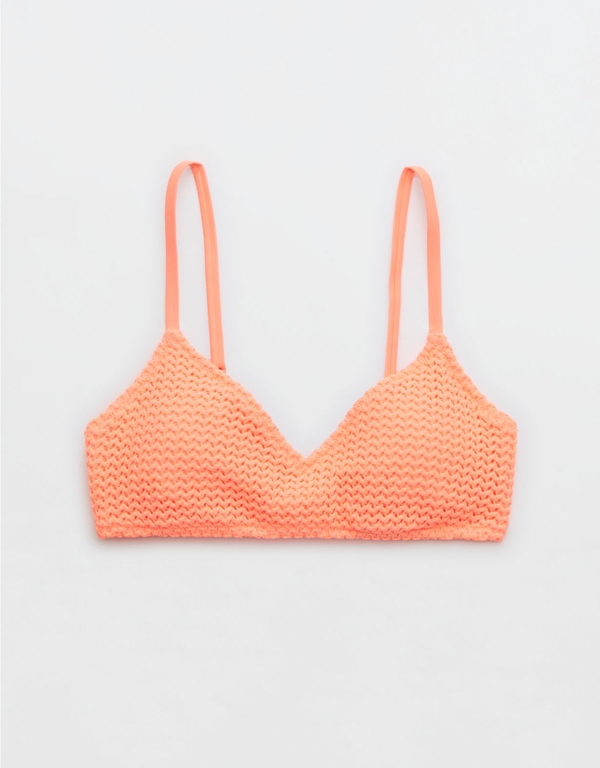 Aerie Textured V Scoop Triangle Bikini Top | American Eagle Outfitters (US & CA)