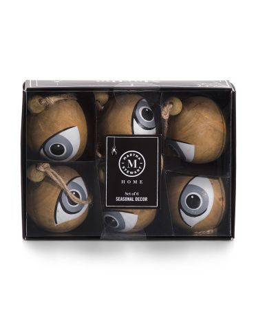 6pk Wooden Eyeballs | Marshalls