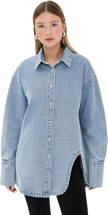 Women's Off Duty Denim Shirt, Classic Denim, Blue, S | Amazon (US)