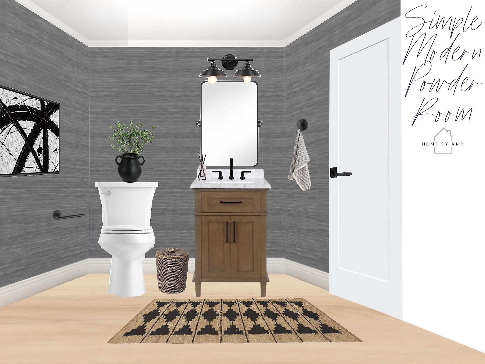 Simple modern powder room design 

#LTKhome